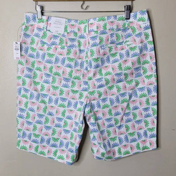 Talbots Perfect Short 9.5" Daisy Print Women's Size 14P NWT Petite - Picture 6 of 11
